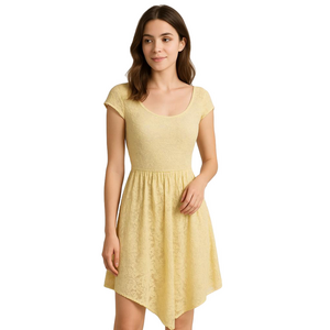ANTHROPOLOGIE Finn and clover yellow lace summer mini dress